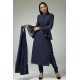 NAVY BLUE DESIGNER PARTY WEAR CHURIDAR SUIT