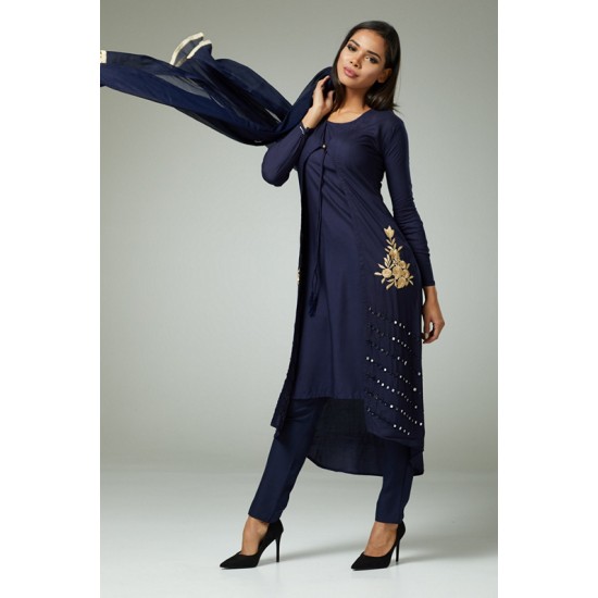 ECLIPSE NAVY BLUE READYMADE JACKET DRESS