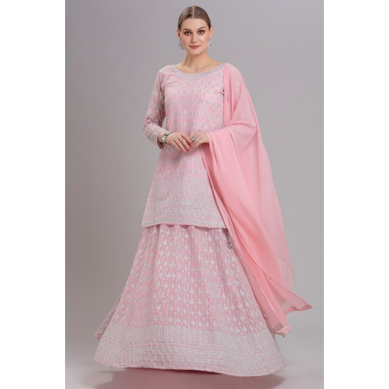 ROSE TAN INDIAN FESTIVE WEAR SKIRT LEHENGA