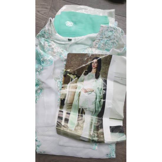 Green Zarqash Style Pakistani Designer Salwar Suit