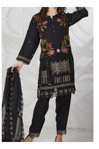 Black Georgette Punjabi Salwar Suit