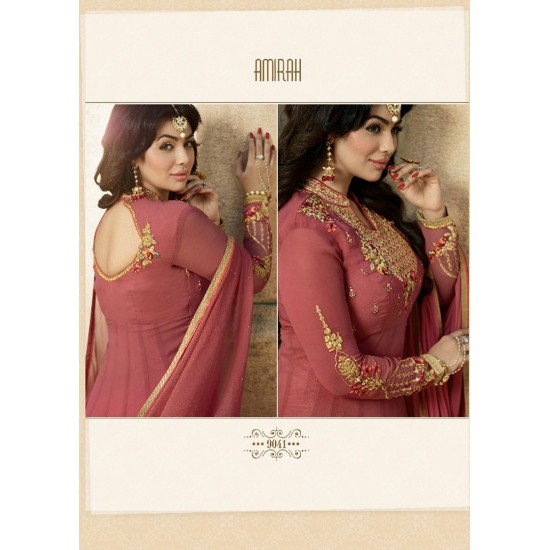 PINK INDIAN PARTY AND WEDDING ANARKALI GOWN