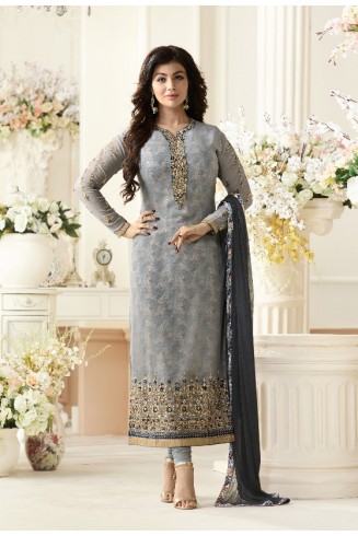 SERENITY BLUE AMIRAH INDIAN BOLLYWOOD STYLE CHURIDAAR SUIT