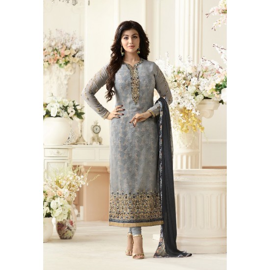 SERENITY BLUE AMIRAH INDIAN BOLLYWOOD STYLE CHURIDAAR SUIT