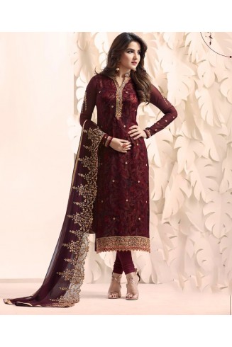 Maroon Beautifully Embellished Indian Ethnic Salwar Suit