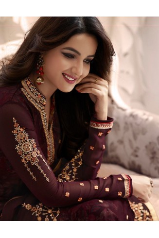 Maroon Beautifully Embellished Indian Ethnic Salwar Suit