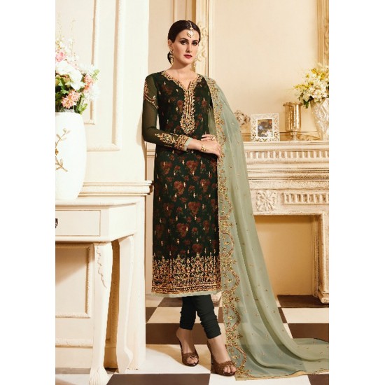 Green Designer Wedding Salwar Suit 