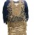 Navy Blue Girls Embroidered Chiffon Suit