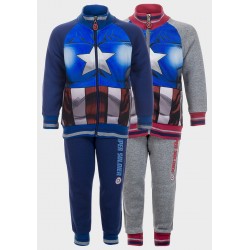 Boys Avengers Captain America Jogging Tracksuit Suit (Age 3–8 Years)