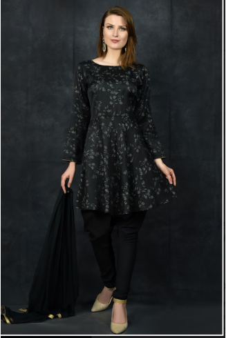 Black Women's Wear Readymade Frock Dress Suit