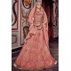 Blush Pink Zari & Thread Embroidered Indian Bridal Gown