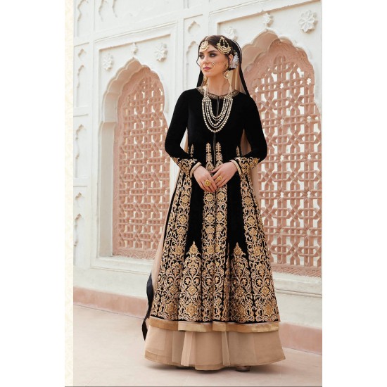 slim fit dress slacks Black and Gold Qipao main image 1