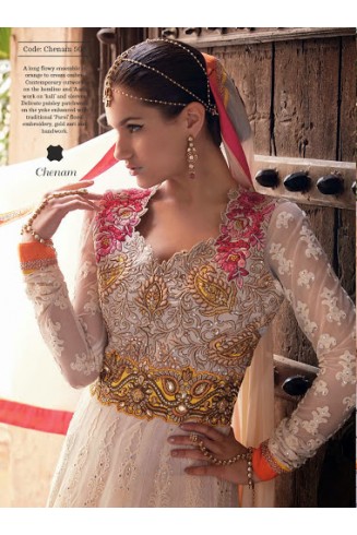 Yellow Contrast Maxi Dress Party Anarkali Suit