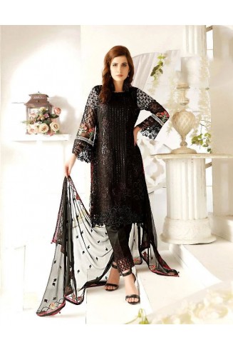 Black Pakistani Designer Georgette Evening Wear Salwar Suit