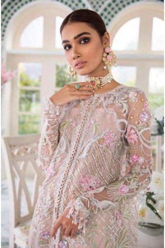 Peach Pakistani Designer Embroidered Salwar Kameez