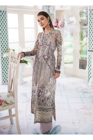 Grey Pakistani Indian Ethnic Embroidered Suit
