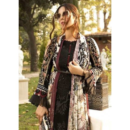 Black Designer Printed Pakistani Style Salwar Suit
