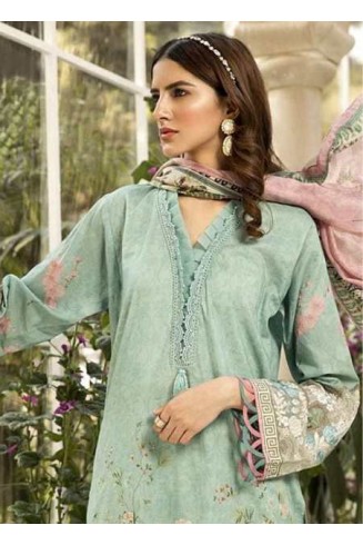 Biscay Green Pakistani Designer Lawn Salwar kameez