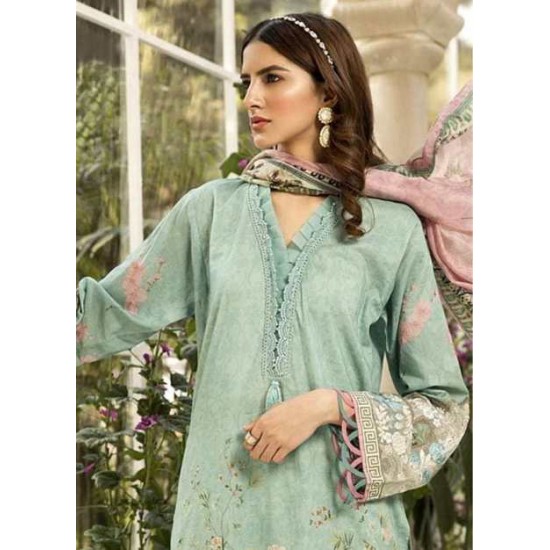Biscay Green Pakistani Designer Lawn Salwar kameez