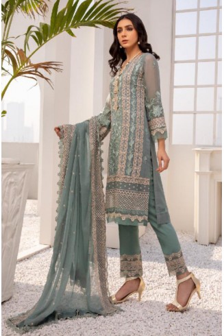 Olive Green Pakistani Salwar Kameez