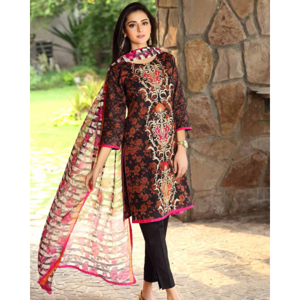 Gul Ahmed Linen Suit summer Embroidered Asian Ready Made 2019 Pakistani Indian 