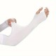 Black/White UV Protective Arm Sleeves, Long Elastic Sunscreen Compression Sleeves, Summer Outdoor Sport Arm Cover For Hiking, Travel