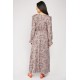Floral Maxi Dress With Long Sleeves Party Outfit