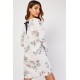 White Floral Printed Summer Wear Tunic Dress