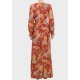 Cinnamon Stick Leopard & Leaves Printed Maxi