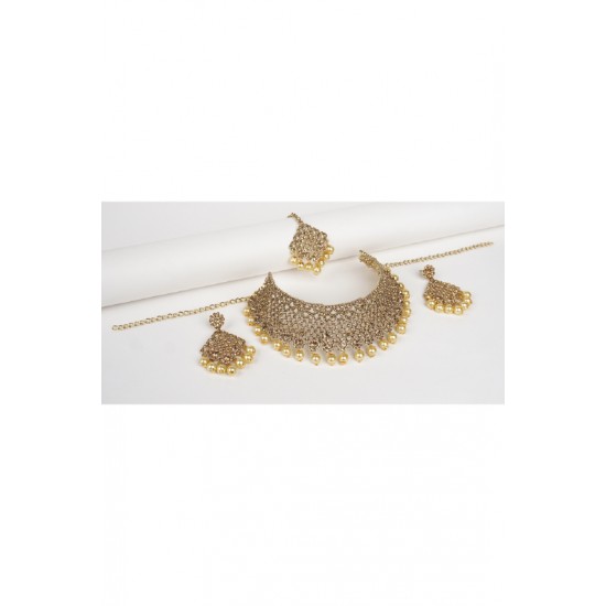 Gold Bridal Wedding Necklace Set