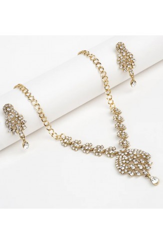 White Gold Artificial Wedding Jewellery Sets