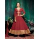 Maroon Plain Anarkali Dress Indian Formal Dress