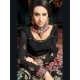 Black Elegant Evening Gown Indian Anarkali Dress Suit