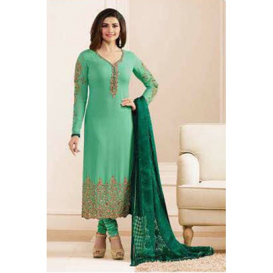 Green Embroidered Dress Indian Ethnic Salwar Suit