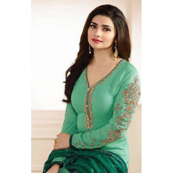 Green Embroidered Dress Indian Ethnic Salwar Suit