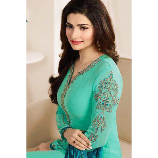 LIGHT GREEN KASEESH JANNAT EMBROIDERED GEORGETTE PRACHI DESAI SALWAR SUIT