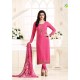 KS-4928 PINK KASEESH SILKINA FRENCH CREPE PARTY WEAR SUIT