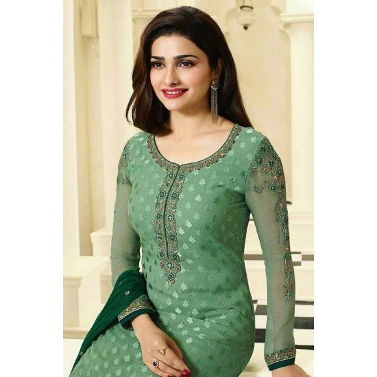 Green Party Wear Indian Dress Ethnic Salwar Suit