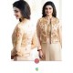 Cream Indian Jacket Salwar Suit Fancy Wedding Dress