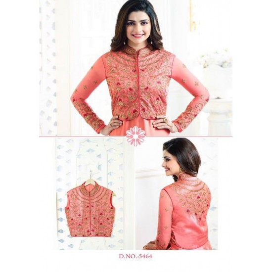 Pink Jacket Style Indian Wedding Salwar Suit
