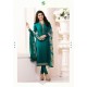 Green Teal Crepe Summer Party Indian Suit 