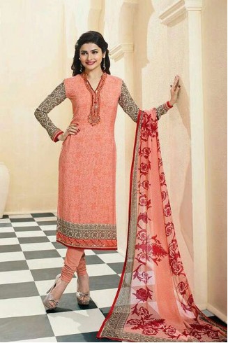 Orange Party Salwar Suit Indian Designer Dress