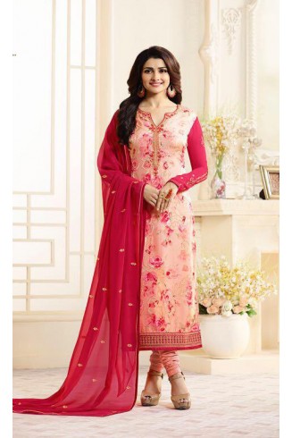 Red & Pink Pakistani Designer Salwar Suit Indian Party Wear