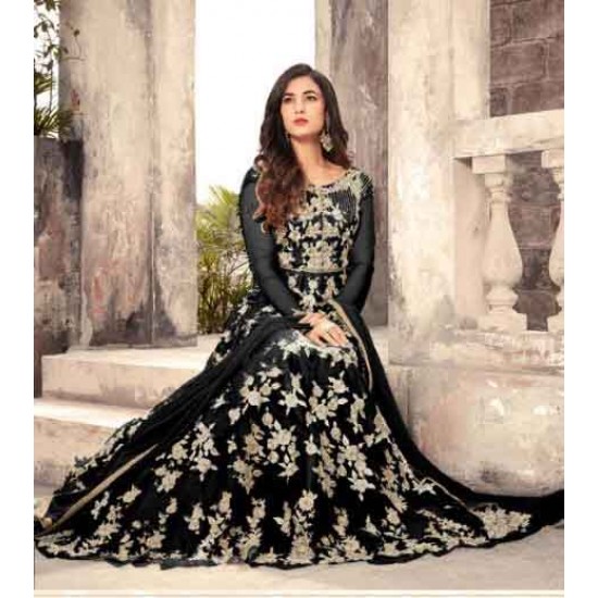 Black Occasional Party Dress Indian Designer Evening Suit
