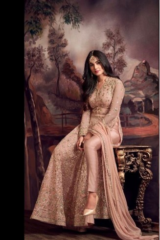 Peach Indian Bridesmaid Wedding Dress ( 2 weeks delivery)