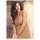 Brown Net Anarkali Dress Indian Party Gown