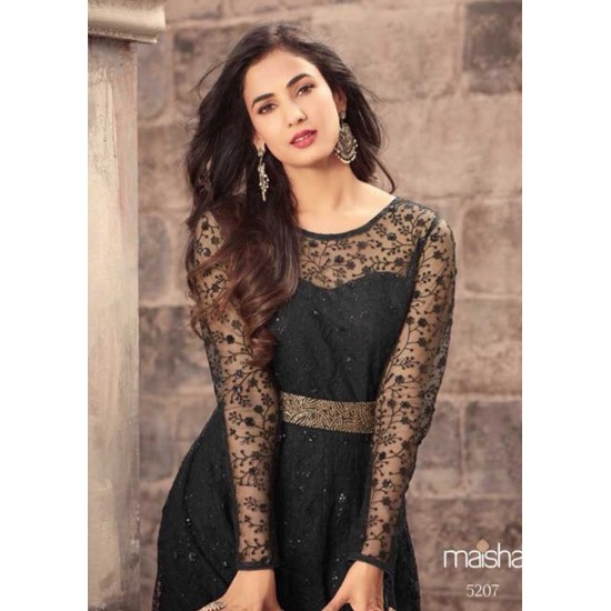 Black Party Gown Designer Punjabi Evening Dress
