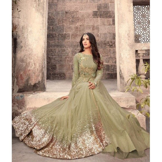 NILE GREEN MAISHA ZUAAN WEDDING WEAR GOWN