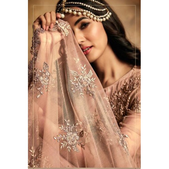 Rose Pink Indian Wedding Wear Gown