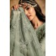 ASH GREEN INDIAN ETHNIC BRIDAL ANARKALI GOWN